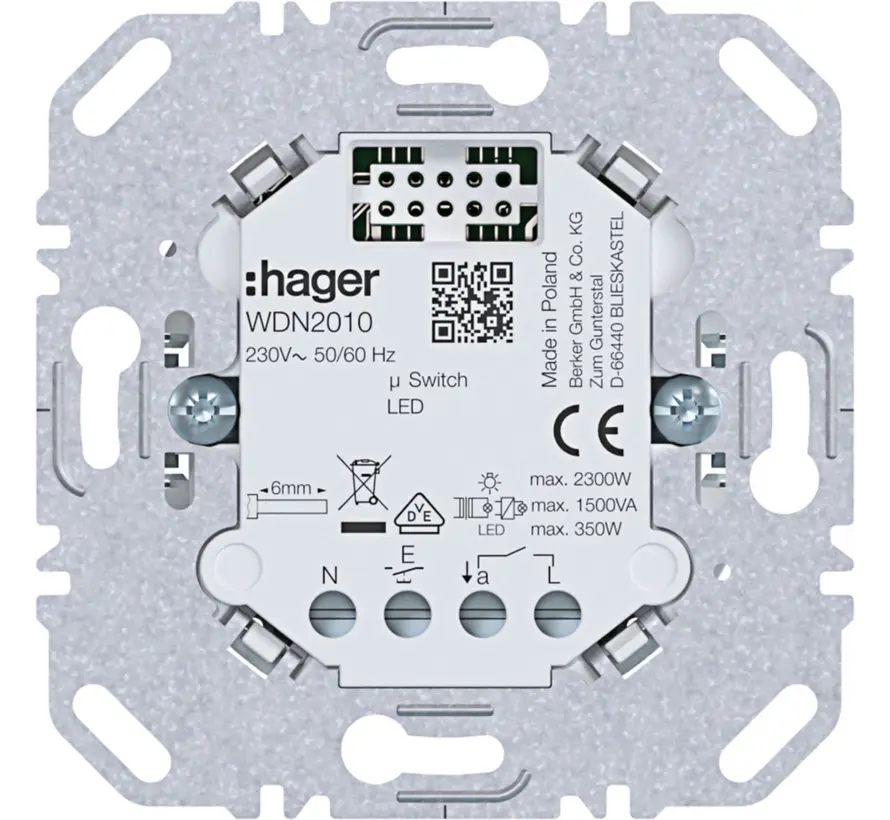 Elektronischer Schalter 1-fach für A1/A8/C1/C8 (WDN2010)