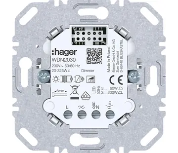 Hager Berker 1-fach Tastdimmer 3-200W für A1/A8/C1/C8 (WDN2030)