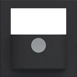 Hager Berker Abdeckung mit Knopf für Bewegungsmelder-Bedienelement A1/A8/C1/C8 nachtschwarz matt (WAN7040BM)