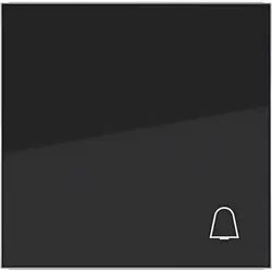 Hager Berker Wippe mit symbol Klingel A1/A8/C1/C8 nachtschwarz glänzend (WAW1011BG)