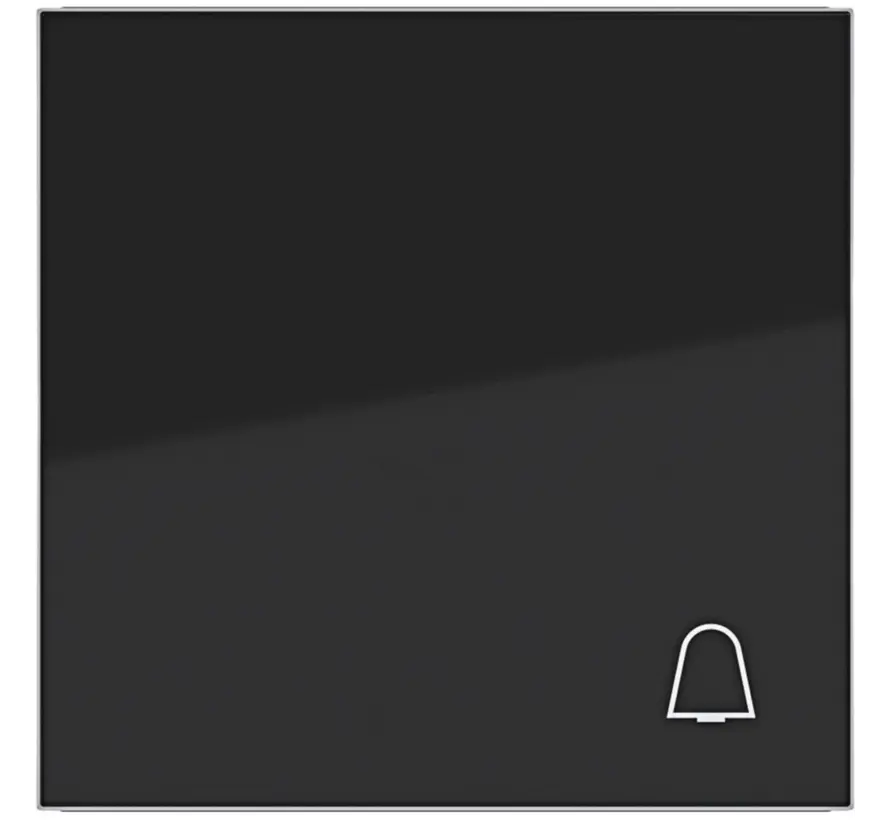 Wippe mit symbol Klingel A1/A8/C1/C8 nachtschwarz glänzend (WAW1011BG)