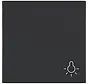 Wippe mit symbol Licht A1/A8/C1/C8 nachtschwarz matt (WAW1012BM)