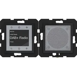 Hager Berker Radio Touch DAB+ mit Lautsprecher A1/A8/C1/C8 nachtschwarz glänzend (WAN6010BG)