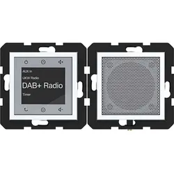 Hager Berker Radio Touch DAB+ mit Lautsprecher A1/A8/C1/C8 lichtweiß glänzend (WAN6010WG)