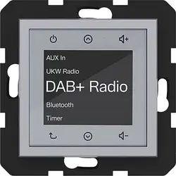 Hager Berker Radio Touch DAB+ mit Bluetooth A1/A8/C1/C8 titan (WAN6111TA)