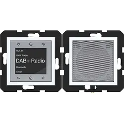 Hager Berker Radio Touch DAB+ mit Bluetooth und Lautsprecher A1/A8/C1/C8 lichtweiß glänzend (WAN6110WG)
