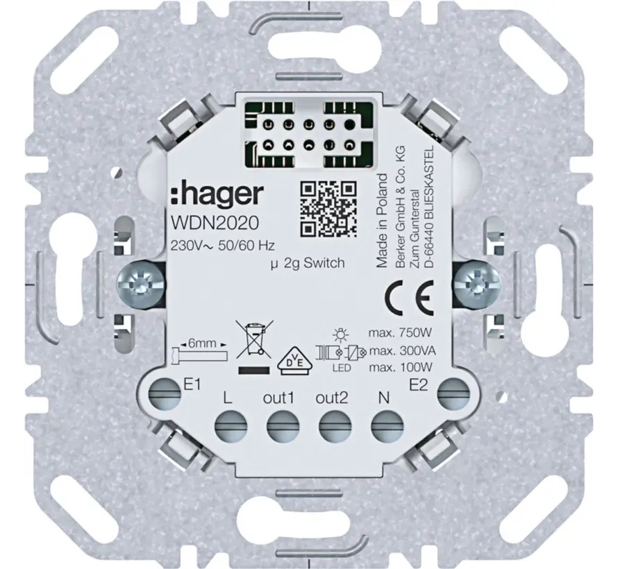 Elektronischer Schalter 2-fach für A1/A8/C1/C8 (WDN2020)