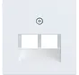 Zentralplatte RJ45 Netzwerk-Anschlussdose 2-fach A1/A8/C1/C8 lichtweiß matt (WAF1108WM)