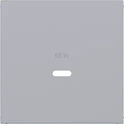 Hager Berker Zentralplatte für USB-Lader Typ C A1/A8/C1/C8 titan (WAF1511TA)