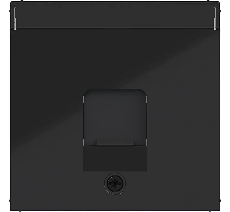 Zentralplatte für Tragring Modular Jack 1-fach A1/A8/C1/C8 nachtschwarz glänzend (WAF1160BG)