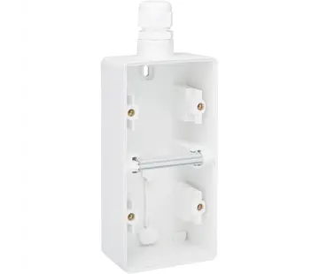 Niko Hydro Aufputz-Gehäuse 2-fach vertikal mit 1x M20-ingang weiß (701-84251)