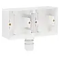 Hydro Aufputz-Gehäuse 2-fach horizontal mit 1x M20-ingang weiß (701-84851)