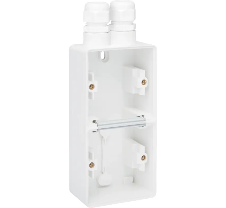 Hydro Aufputz-Gehäuse 2V Stichdose vertikal mit 2x M20-ingang weiß (701-84252)