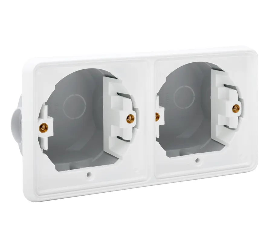 Hydro 2-fach Unterputzdose horizontal weiß (701-75000)