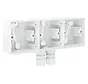 Hydro Aufputz-Gehäuse 3V Stichdose horizontal mit 2x M20-ingang weiß (701-84952)
