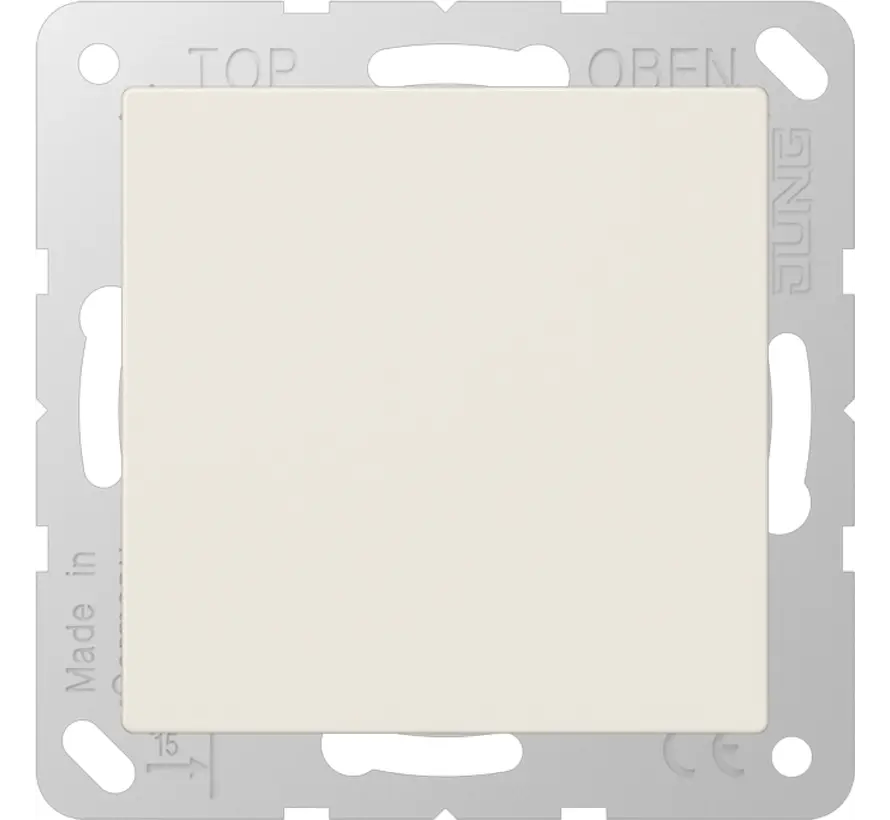 Zentralplatte Blindabdeckung mit Tragplatte AS500 creme (A 594-0)