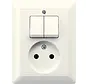 Kombination Serienschalter/Steckdose ohne Schutzkontakt AS500 creme (AS 5545 EU)