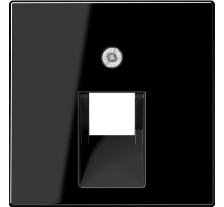 Zentralplatte 1-fach für RJ45 Netzwerk-Anschlussdose A-range schwarz glänzend (A 569-1 PLUA SW)