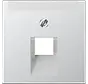 Zentralplatte 1-fach für RJ45 Netzwerk-Anschlussdose A-range aluminium (A 569-1 PLUA AL)