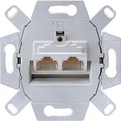JUNG RJ45 Netzwerk-Anschlussdose CAT6A 2-fach (UAE 8-8 UPOK6)