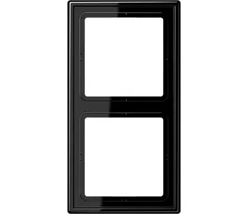 JUNG Abdeckrahmen 2-fach LS990 schwarz glänzend (LS 982 SW)