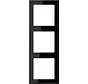 Abdeckrahmen 3-fach LS990 schwarz glänzend (LS 983 SW)