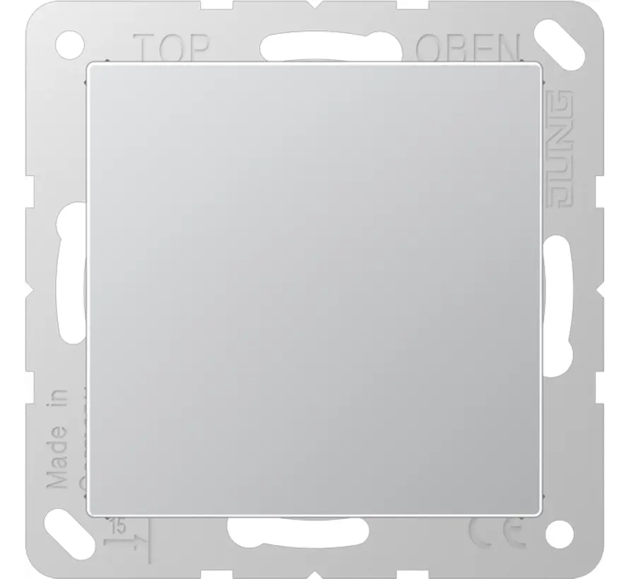 Zentralplatte Blindabdeckung mit Tragplatte A-range aluminium (A 594-0 AL)