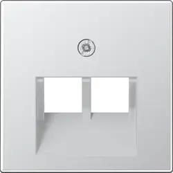 JUNG Zentralplatte 2-fach für RJ45 Netzwerk-Anschlussdose A-range aluminium (A 569-2 BFPLUA AL)