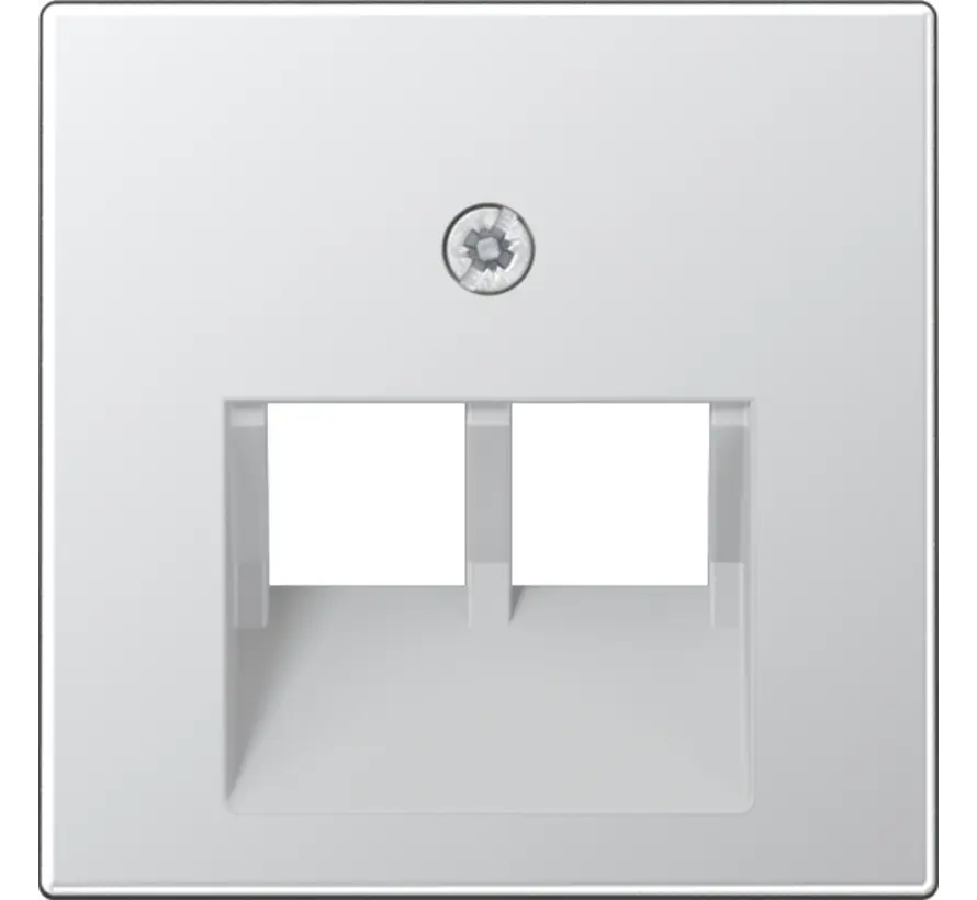 Zentralplatte 2-fach für RJ45 Netzwerk-Anschlussdose A-range aluminium (A 569-2 BFPLUA AL)