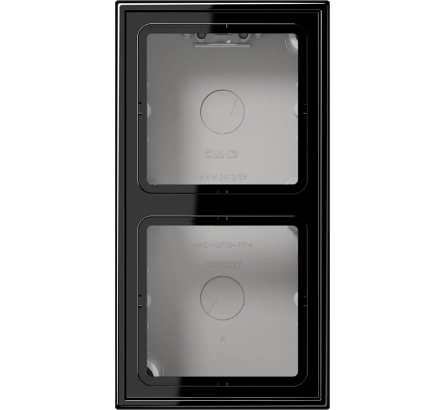 Aufputz-Gehäuse 2-fach LS990 schwarz glänzend (LS 582 A SW)