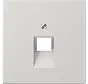 Zentralplatte 1-fach für RJ45 Netzwerk-Anschlussdose LS990 hellgrau (LS 969-1 UA LG)