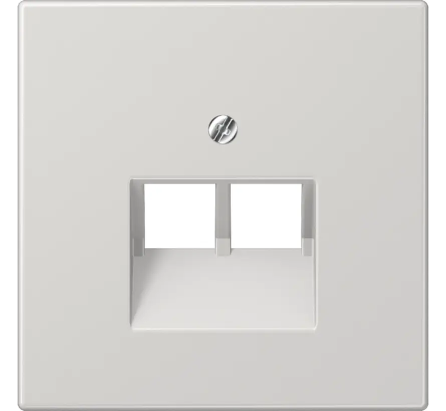 Zentralplatte 2-fach für RJ45 Netzwerk-Anschlussdose LS990 hellgrau (LS 969-2 UA LG)