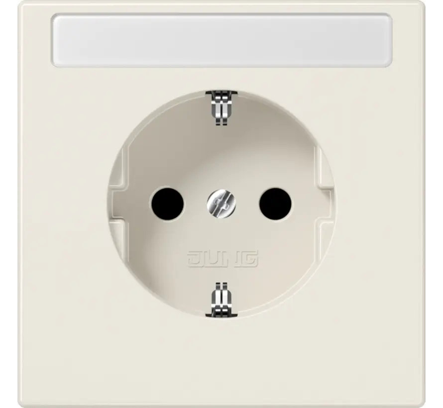Schuko-Steckdose Beschriftungsfeld ohne Befestigungskrallen LS990 creme (LS 1520 NNA)