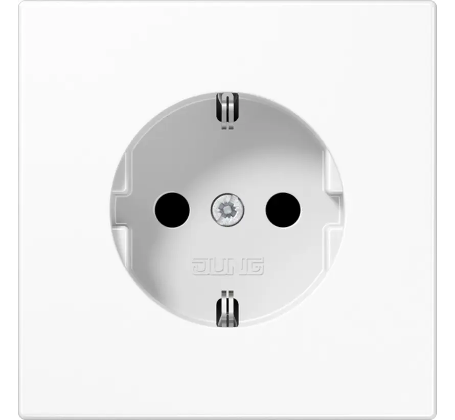 Schuko-Steckdose LS990 alpinweiß ohne Befestigungskrallen (LS 1520 N WW)