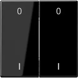JUNG EnOcean Funk-Wandsender 4-Kanal mit Symbolen 0–I LS990 schwarz glänzend (ENO LS 995-01 SW)