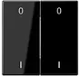 EnOcean Funk-Wandsender 4-Kanal mit Symbolen 0–I LS990 schwarz glänzend (ENO LS 995-01 SW)