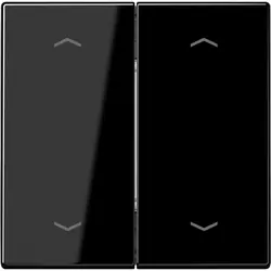 JUNG EnOcean Funk-Wandsender 4-Kanal mit Pfeilsymbolen LS990 schwarz glänzend (ENO LS 995 MP SW)