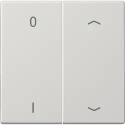 JUNG EnOcean Funk-Wandsender 4-Kanal mit 0–1 und Pfeilsymbolen LS990 hellgrau (ENO LS 995 P01 LG)