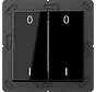 EnOcean Funk-Wandsender 4-Kanal mit Symbolen 0–I A-range schwarz glänzend (ENO A 595-01 SW)
