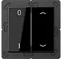 EnOcean Funk-Wandsender 4-Kanal mit 0–1 und Pfeilsymbolen A-range schwarz glänzend (ENO A 595 P01 SW)