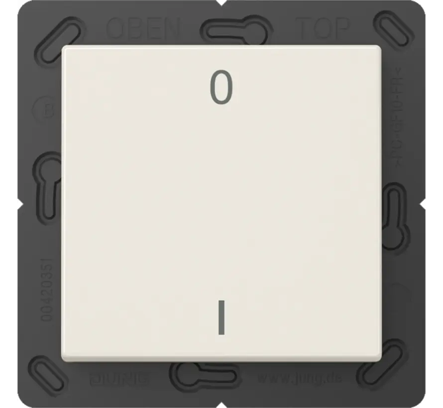EnOcean Funk-Wandsender 2-Kanal mit Symbolen 0–I A-range creme (ENO A 590-01)