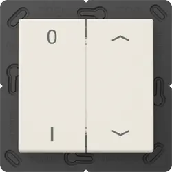 JUNG EnOcean Funk-Wandsender 4-Kanal mit 0–1 und Pfeilsymbolen A-range creme (ENO A 595 P01)