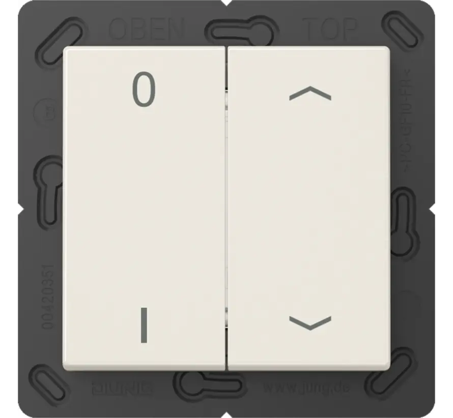 EnOcean Funk-Wandsender 4-Kanal mit 0–1 und Pfeilsymbolen A-range creme (ENO A 595 P01)