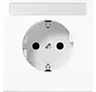 Schuko-Steckdose Safety+ mit Beschriftungsfeld ohne Befestigungskrallen LS990 alpinweiß (LS 1520 NKINA WW)