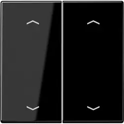 JUNG Wippe 2-fach mit pfeilsymbole LS990 schwarz glänzend (LS 995 MP SW)