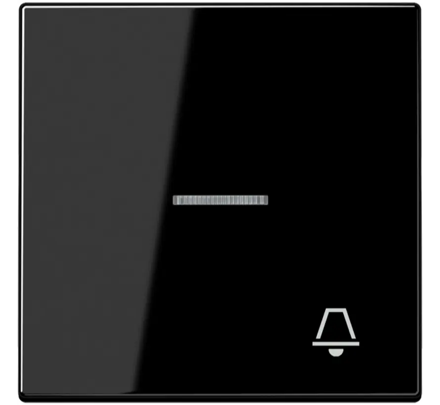 Wippe symbol Klingel Kontrollfenster LS990 schwarz glänzend (LS 990 KO5 K SW)