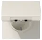 Schuko-Steckdose Safety+ mit Klappdeckel ohne Befestigungskrallen LS990 creme (LS 1520 NKIKL)