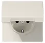 Schuko-Steckdose Klappdeckel LS990 creme (LS 1520 NKL)