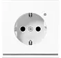 Schuko-Steckdose mit LED-Orientierungsleuchte und Helligkeitssensor LS990 alpinweiß (LS 1520-O WW LNW)