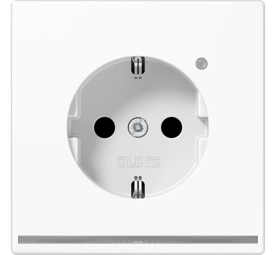 Schuko-Steckdose mit LED-Orientierungsleuchte und Helligkeitssensor LS990 alpinweiß (LS 1520-O WW LNW)